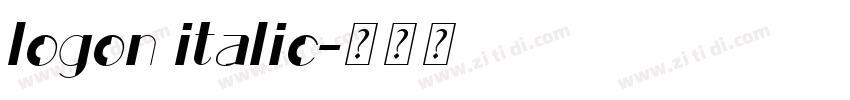 logon italic字体转换 logon italic字体转换